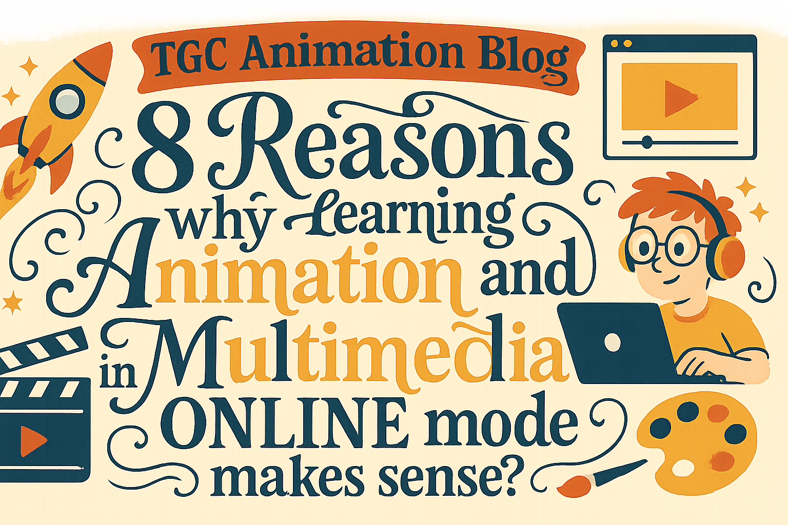 8 Reasons why learning Animation and Multimedia in ONLINE mode makes sense?